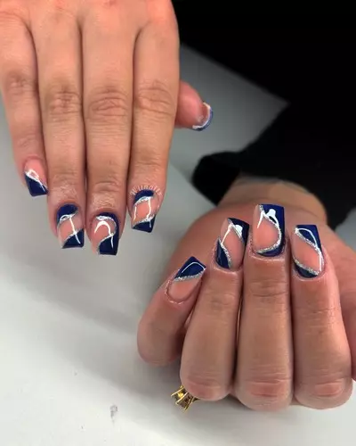 deco bleu rose argent bague retourne