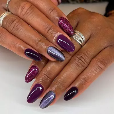 nuance de violet superpose